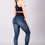 LEO DARK TURCQUISE SCRUNCH LEGGINGS