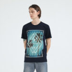 printed black t-shirt men