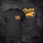 yellow design black t-shirt