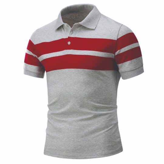 Silk Red Line Polo Shirts
