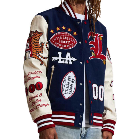 Custom Logo Giacca Baseball Leather Sleeves Baseball Men Jacket
