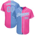 Sky Blue & Pink Baseball Uniform