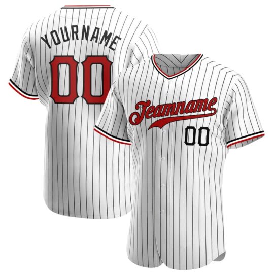 White & Red Baseball Uniform
