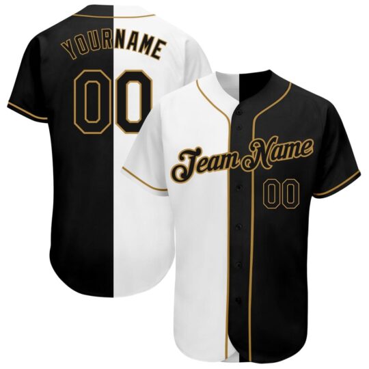 Black Yellow & White Baseball Uniform