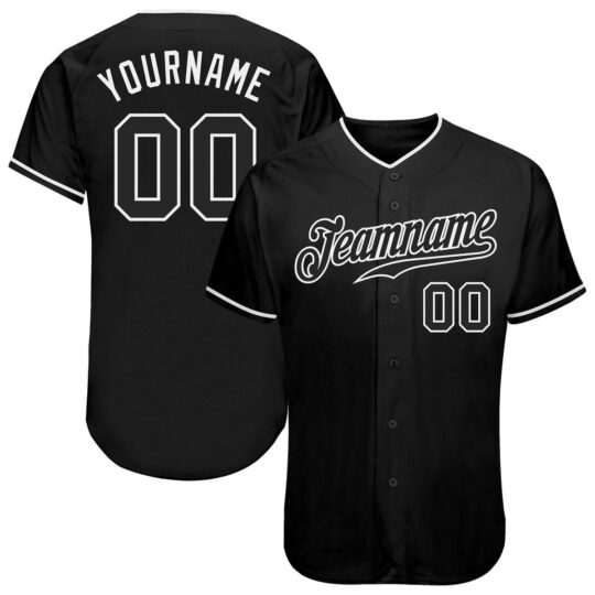 Black with White Baseball Uniform