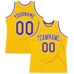 Yellow & Purple Basketball Uniform