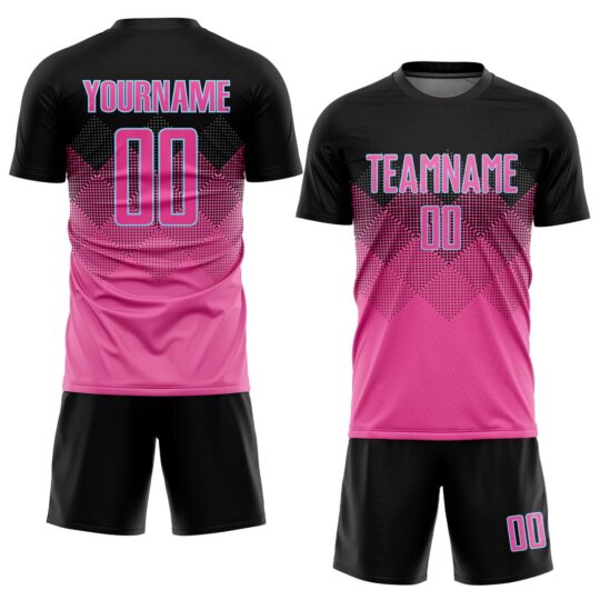 Black & Pink Football Uniform
