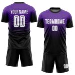 Black & Purple Fade Design Football Uniform