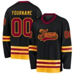 Maroon Yellow & Black Hockey Uniform