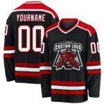 Custom Black & Red Hockey Uniform