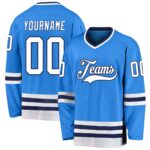 Bright Blue & White Hockey Uniform