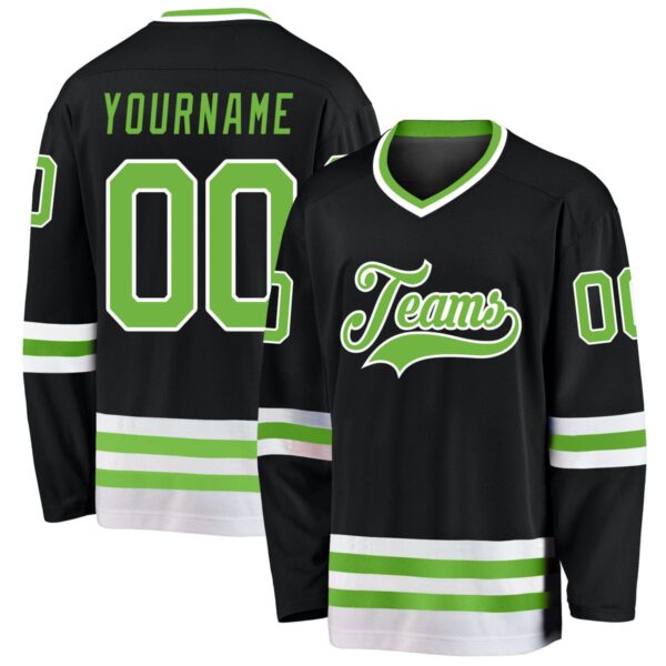 Black & Lime Hockey Uniform