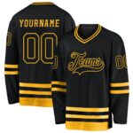 Black & Bright Yellow Hockey Uniform