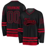 Black & Dark Red Hockey Uniform