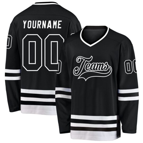 White & Black Hockey Uniform