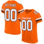 Orange White & Black American Football Uniform