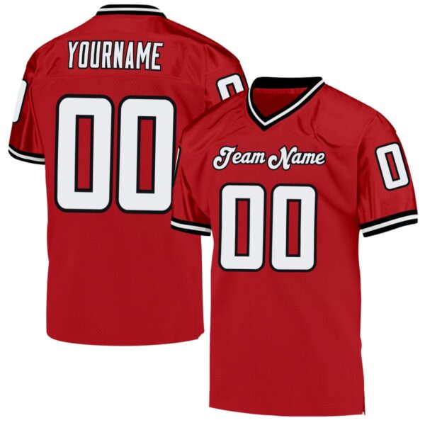 Bright Red & White American Football Uniform