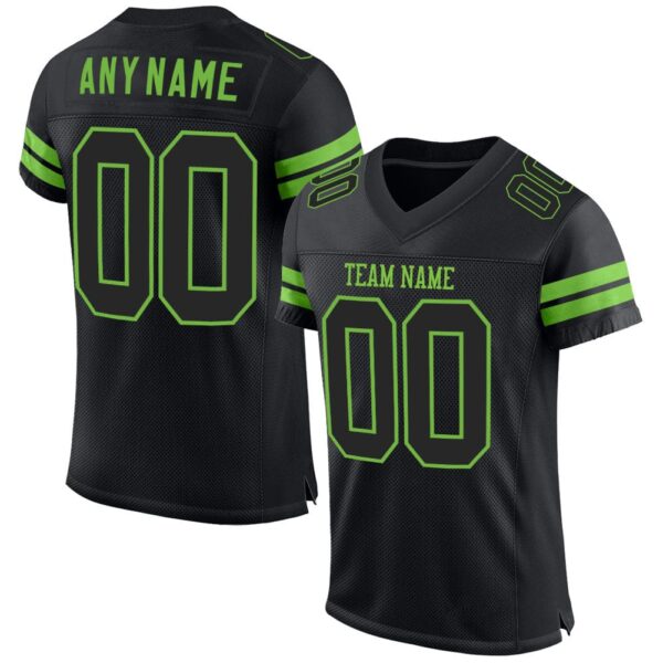 Black & Neon Green American Football Uniform