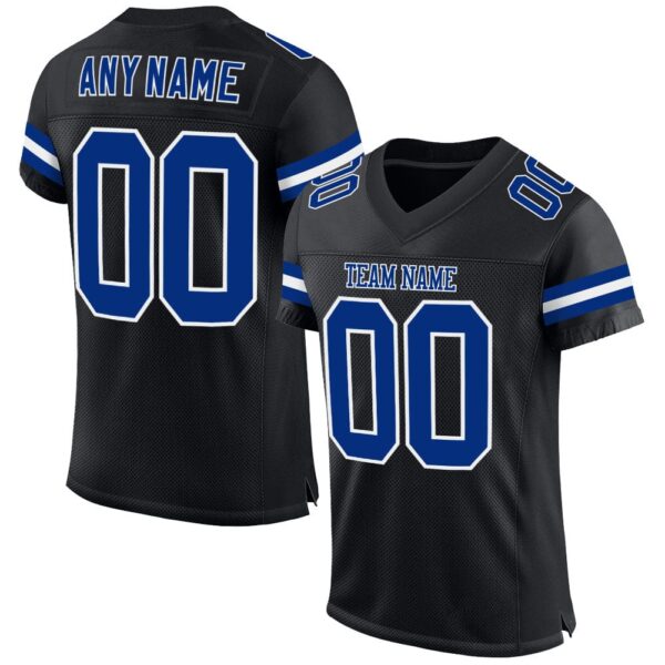 Black & Dark Blue American Football Uniform