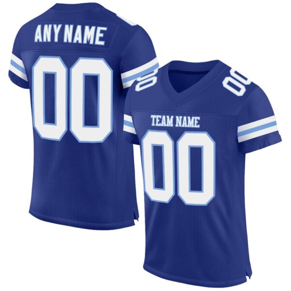Blue & White American Football Uniform