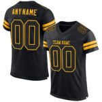 Black & Neon Yellow American Football Uniform