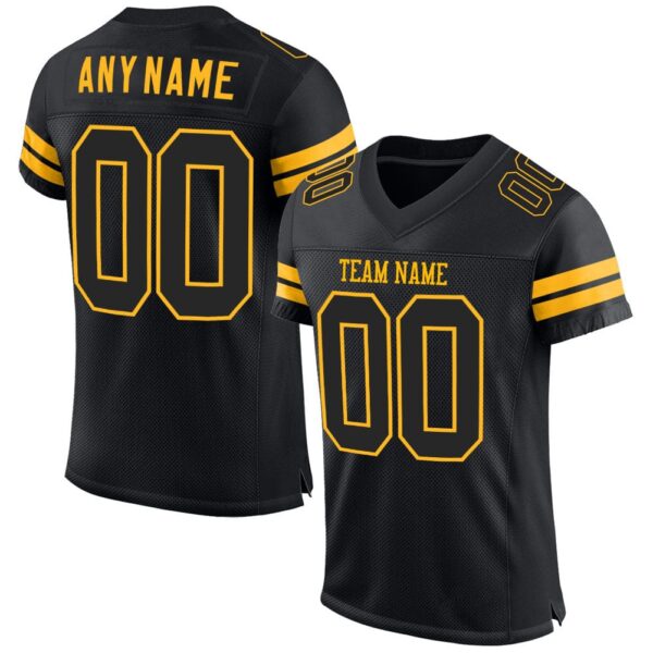 Black & Neon Yellow American Football Uniform