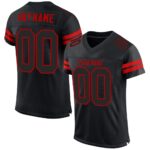 Black & Neon Red American Football Uniform