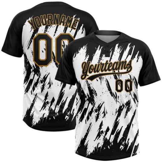 Black & White Design Softball Uniform