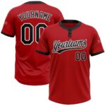 Bright Red & Black Softball Uniform