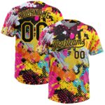 Multi Colored Graffiti Sublimation Design Softball Uniform