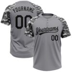 Dark Grey Camouflage Softball Uniform