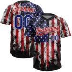 Dark Themed USA Flag Softball Uniform