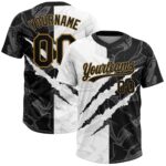 Black & White Claw Design Softball Uniform