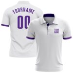 White & Purple Polo Shirts