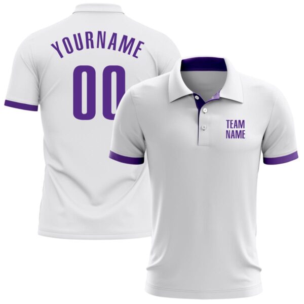 White & Purple Polo Shirts