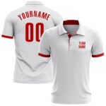 White & Red Polo Shirts