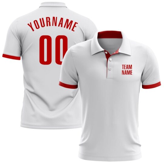 White & Red Polo Shirts