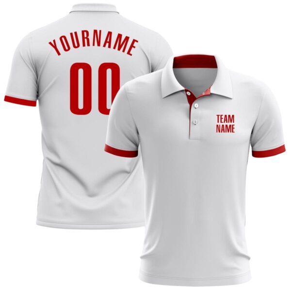 White & Red Polo Shirts