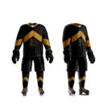 Golden & Black Ice Hockey Uniform