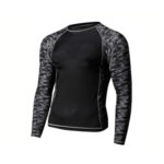 Black with grey sleeves rashguard