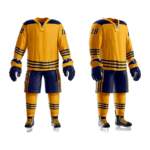 Blue & Dark Yellow Ice Hockey Uniform