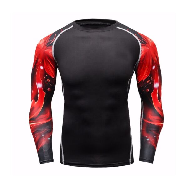 Black with Red Sleeves Rashguard