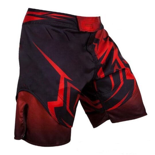 Bright Red & Black MMA Shorts