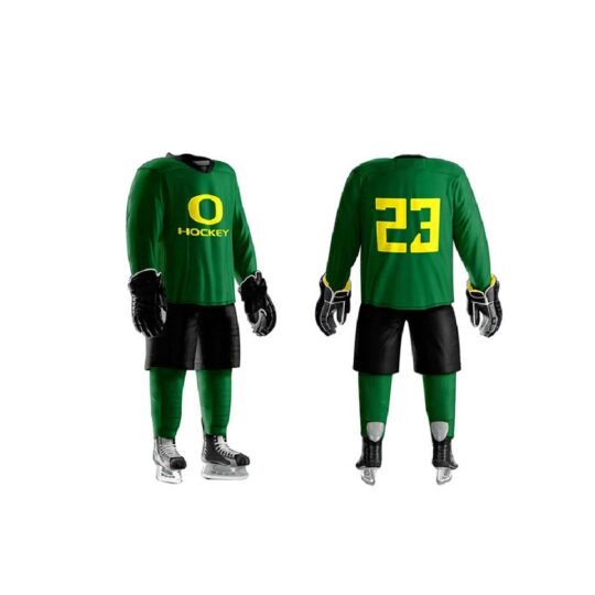 Green & Black Ice Hockey Uniform