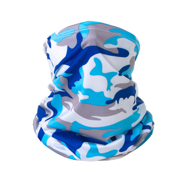White & Blue Camouflage Neck Buff