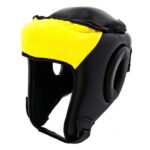 Black & Yellow Boxing Head Guard