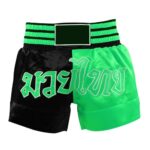 Black & Neon Green Thai Boxing Shorts