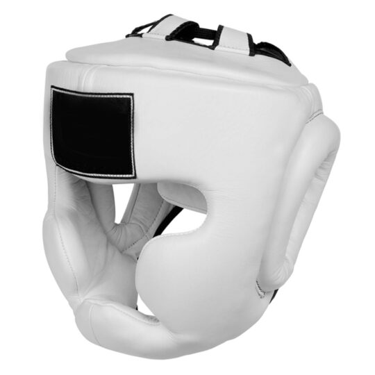 White & Black Boxing Head Guard